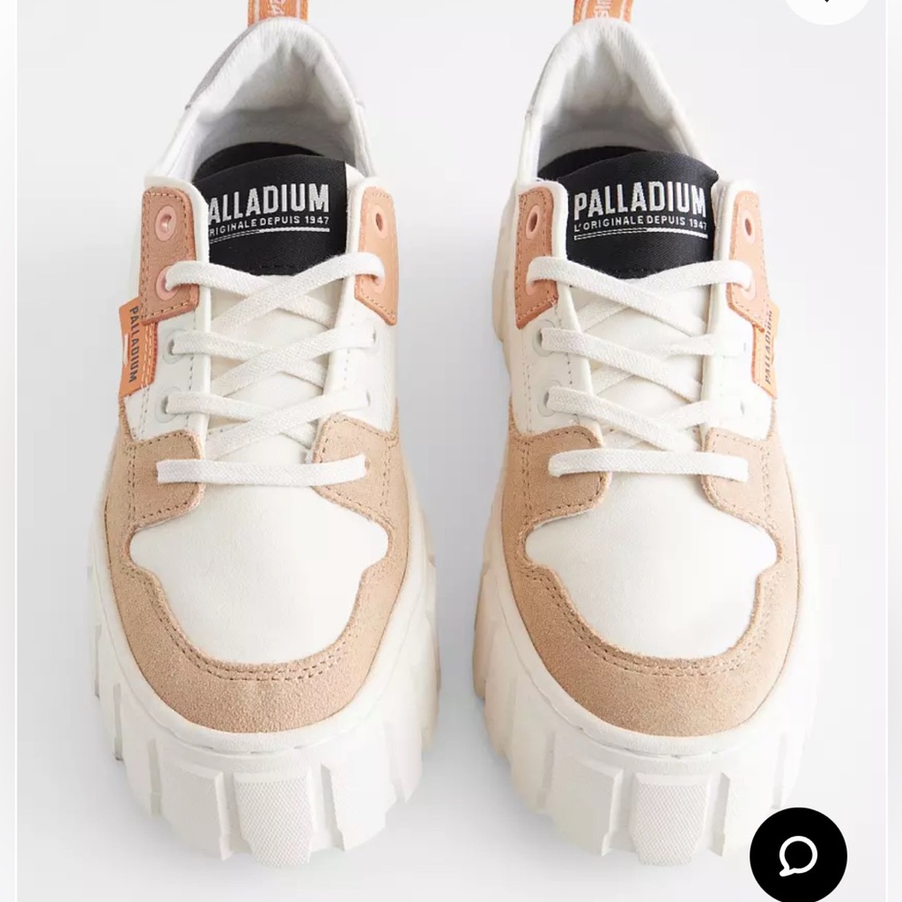 Palladium Women's Chunky Sneaker in Beige and White